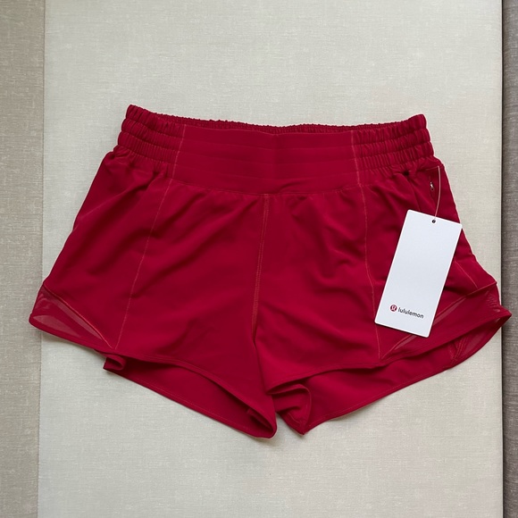 lululemon athletica Pants - Lululemon Hotty Hot HR Short 2.5” Lined - Dark Red